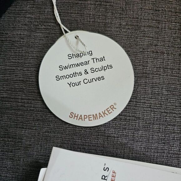 Contours Women's Black V-Neck Bra Sized Underwire 1-Piece Swimsuit Size 16 - Picture 7 of 14